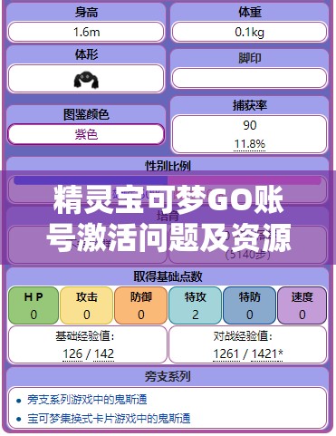精靈寶可夢(mèng)GO賬號(hào)激活問(wèn)題及資源管理優(yōu)化全面指南