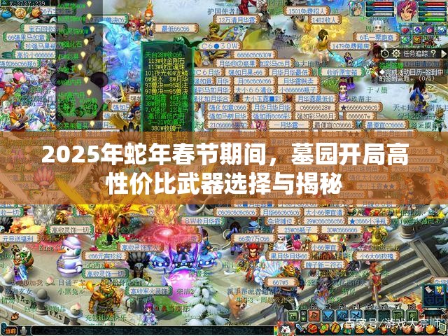 2025年蛇年春節(jié)期間，墓園開局高性價比武器選擇與揭秘