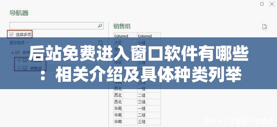 后站免費進入窗口軟件有哪些：相關介紹及具體種類列舉