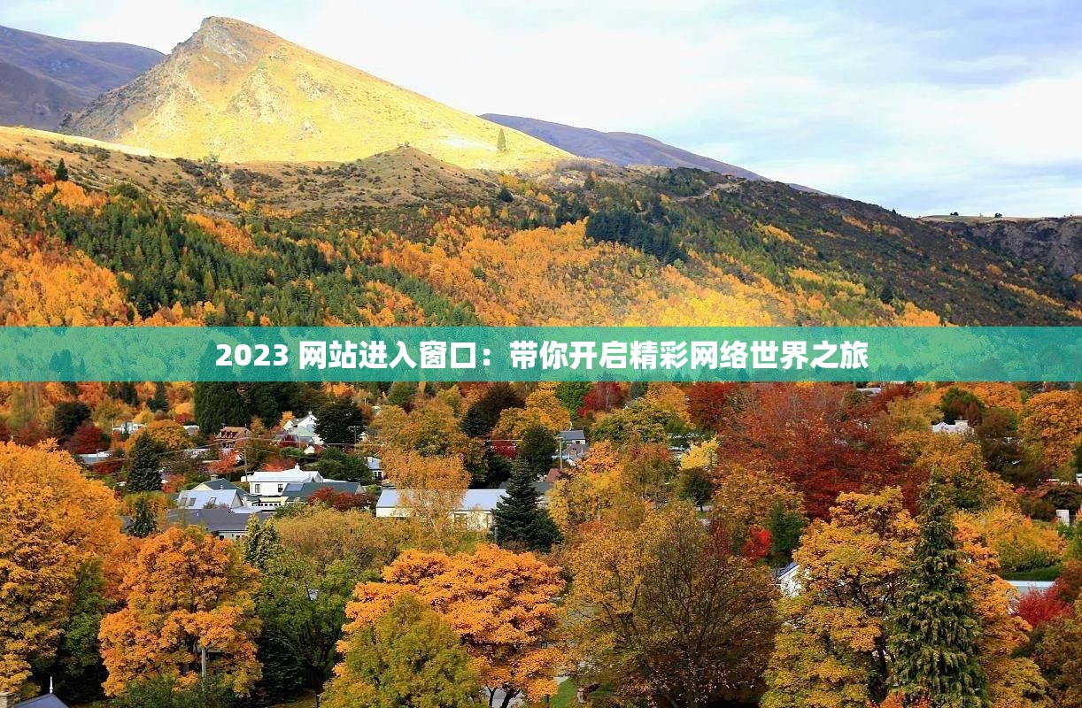 2023 網(wǎng)站進入窗口：帶你開啟精彩網(wǎng)絡(luò)世界之旅