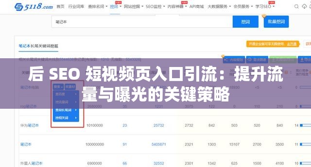 后 SEO 短視頻頁(yè)入口引流：提升流量與曝光的關(guān)鍵策略