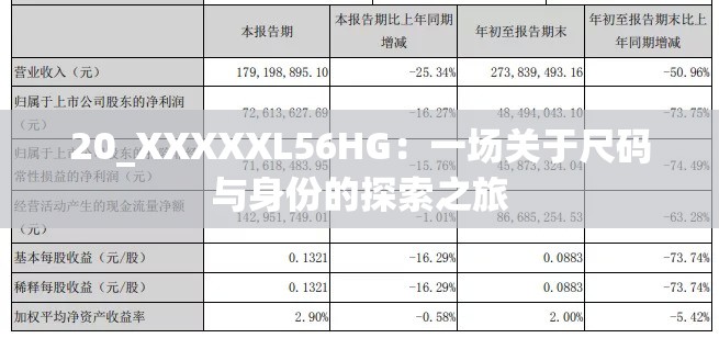 20_XXXXXL56HG：一場(chǎng)關(guān)于尺碼與身份的探索之旅