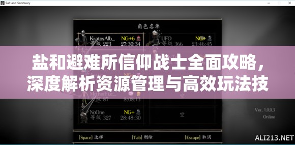 鹽和避難所信仰戰(zhàn)士全面攻略，深度解析資源管理與高效玩法技巧