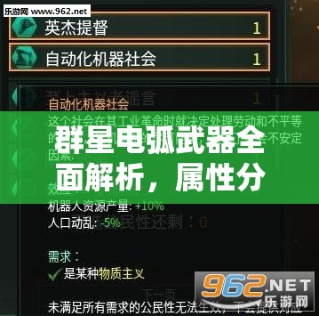 群星電弧武器全面解析，屬性分析、資源管理及其在游戲中的表現(xiàn)