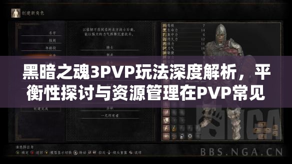 黑暗之魂3PVP玩法深度解析，平衡性探討與資源管理在PVP常見問題解答中的重要性